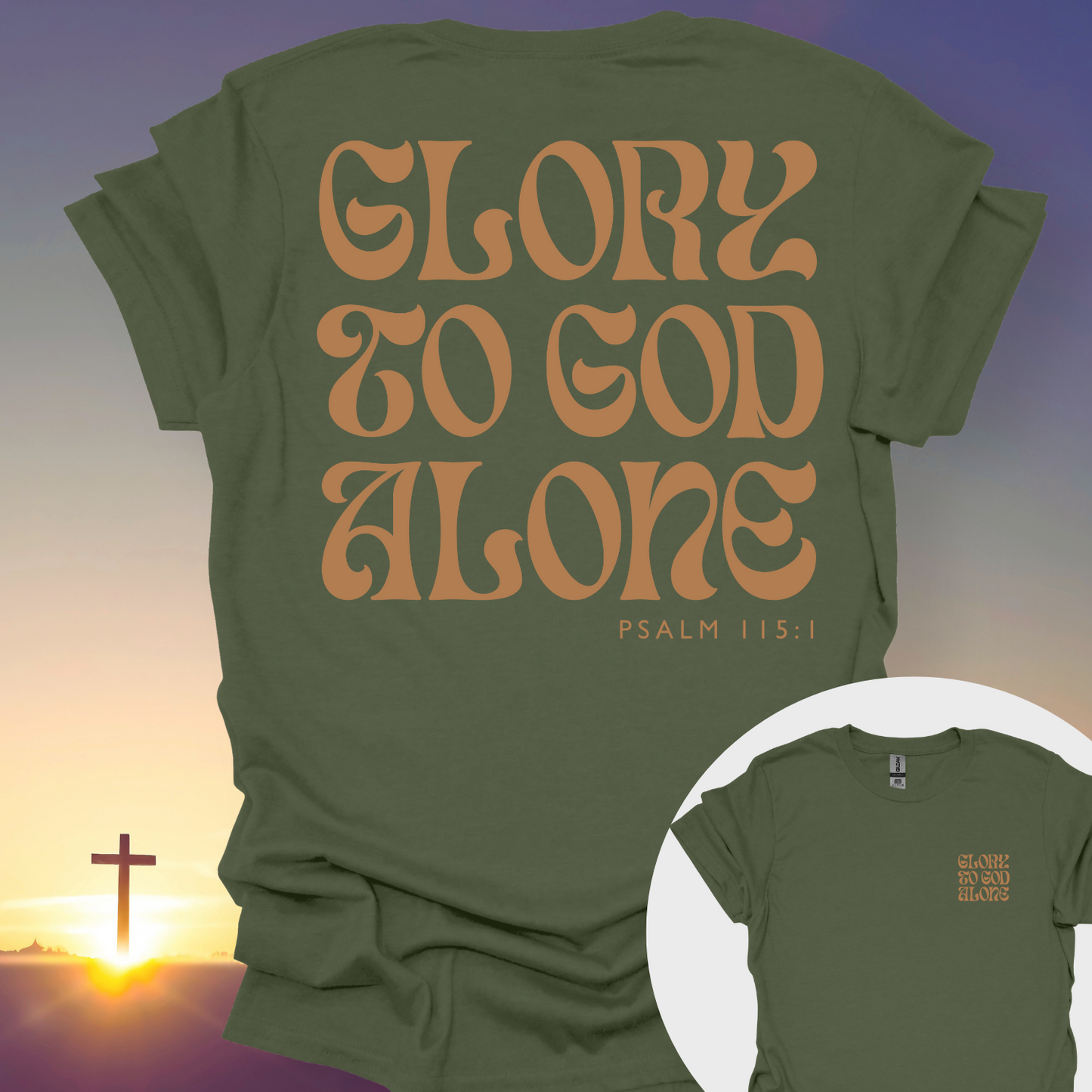 "Glory To God Alone" T-Shirt (Front and Back Print)