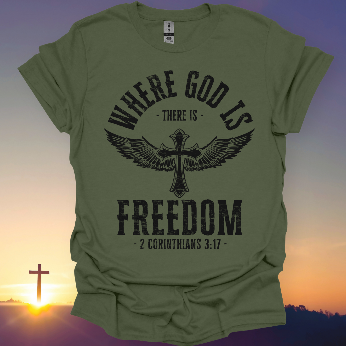 "Where God Is There Is Freedom" T-Shirt