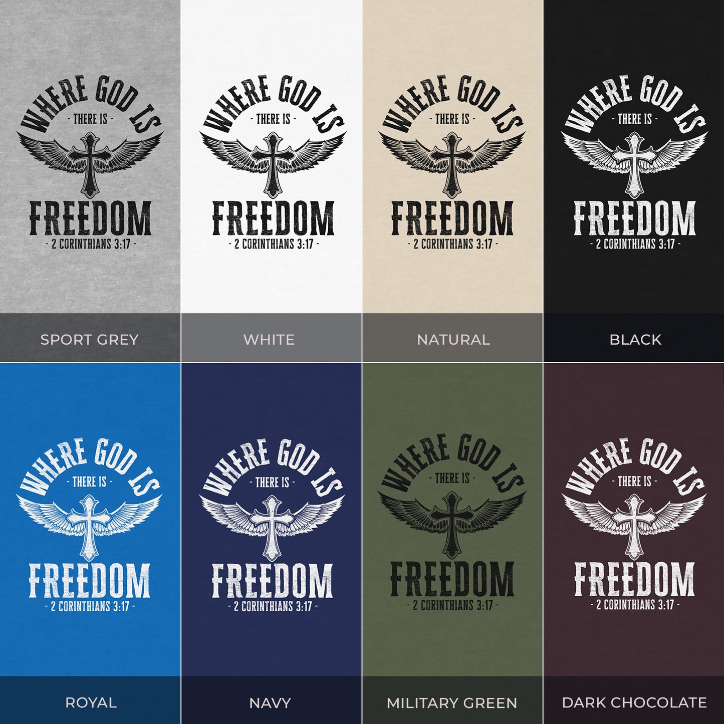 "Where God Is There Is Freedom" T-Shirt