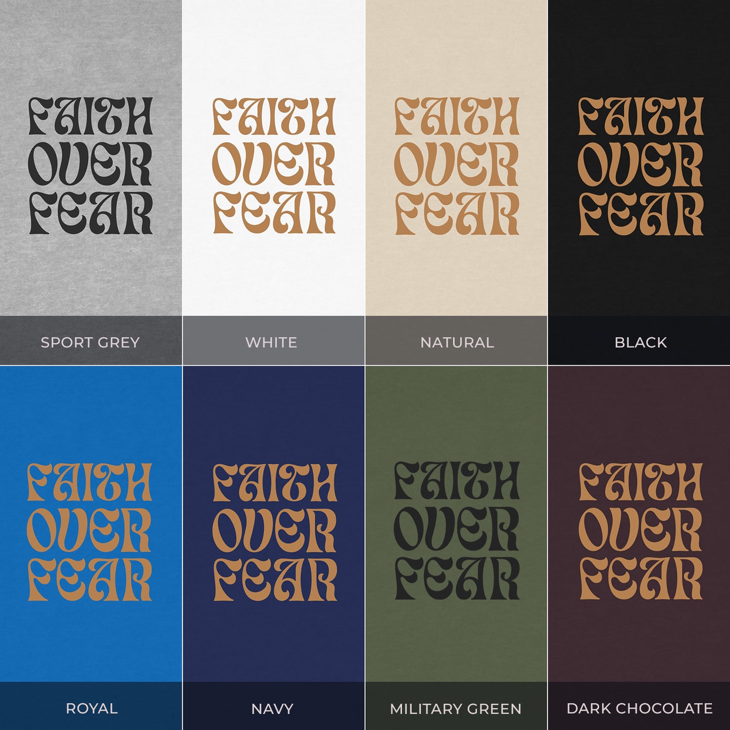 "Faith Over Fear" T-Shirt (Front and Back Print)
