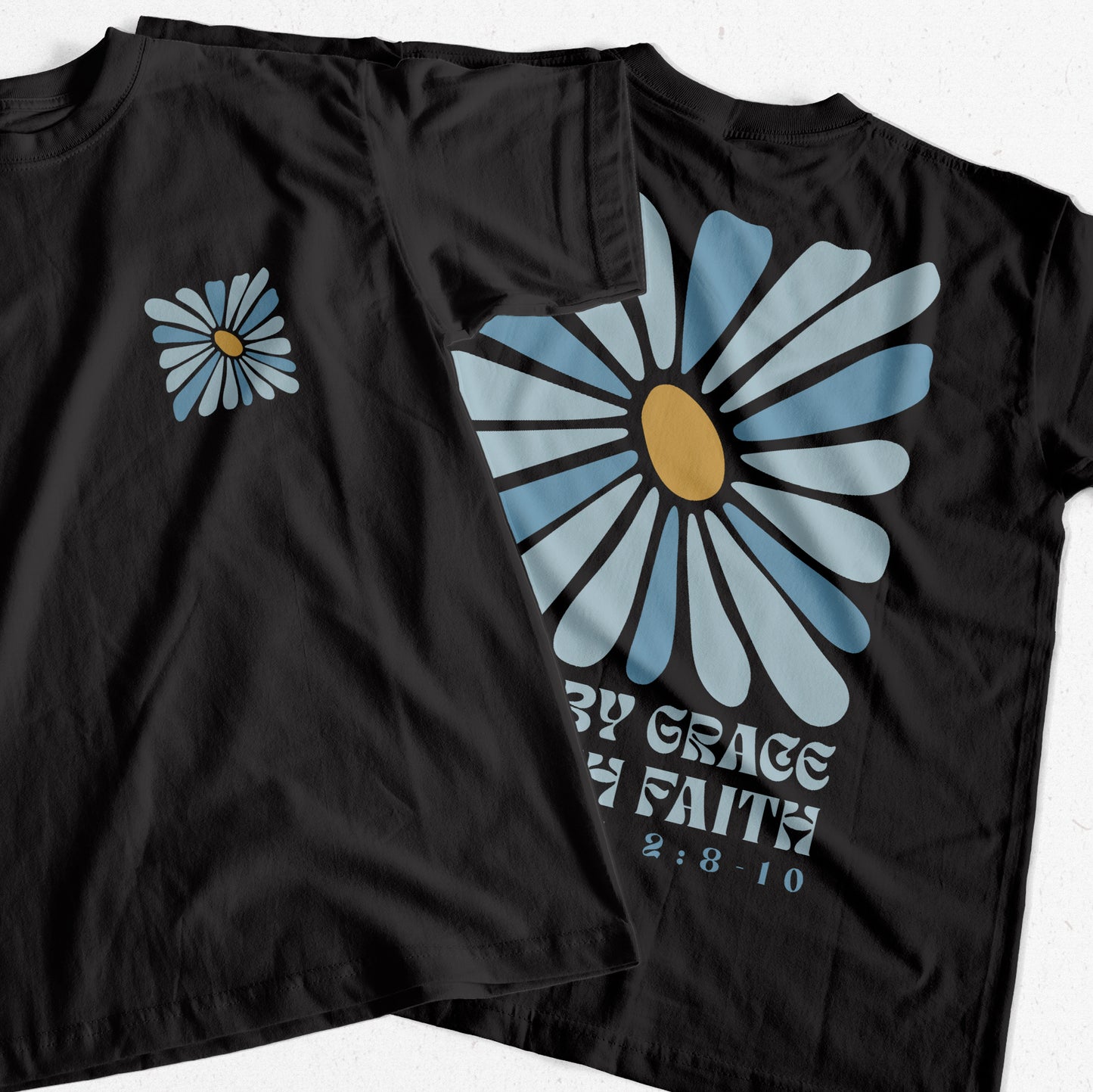 "Saved By Grace Through Faith" T-Shirt (Front and Back Print)