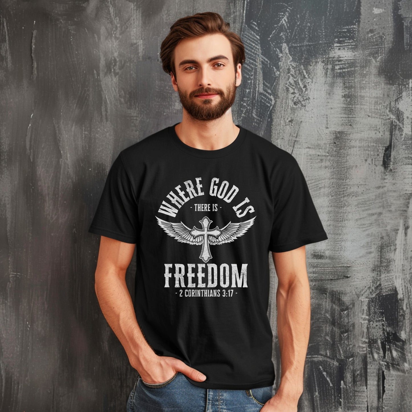 "Where God Is There Is Freedom" T-Shirt
